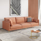 Square Arm Sofa with Sponge Cushion Modern for Living Room, Apartment Orange Clearhalo 'furn' 'furn_sofas' 'Furniture' 'furniture_sofas' 'Living Room Furniture' 'Sofa' 'sofas' 5021434
