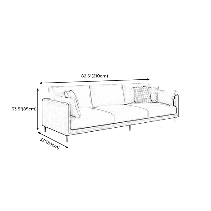 Square Arm Sofa with Sponge Cushion Modern for Living Room, Apartment Clearhalo 'furn' 'furn_sofas' 'Furniture' 'furniture_sofas' 'Living Room Furniture' 'Sofa' 'sofas' 5021438
