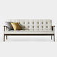 Faux Leather Tufted Sofa Split-Back 28.3"W Sofa with Square Arm for Living Room 67"L x 30"W x 31.5"H White Clearhalo 'furn' 'furn_sofas' 'Furniture' 'furniture_sofas' 'Living Room Furniture' 'Sofa' 'sofas' 5021457