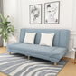 Cotton Blend Transitional Sofa Bed 31.5"High Armless Sofa with Tight Back Sofa Ocean Blue Clearhalo 'furn' 'furn_sofas' 'Furniture' 'furniture_sofas' 'Living Room Furniture' 'Sofa' 'sofas' 5021510