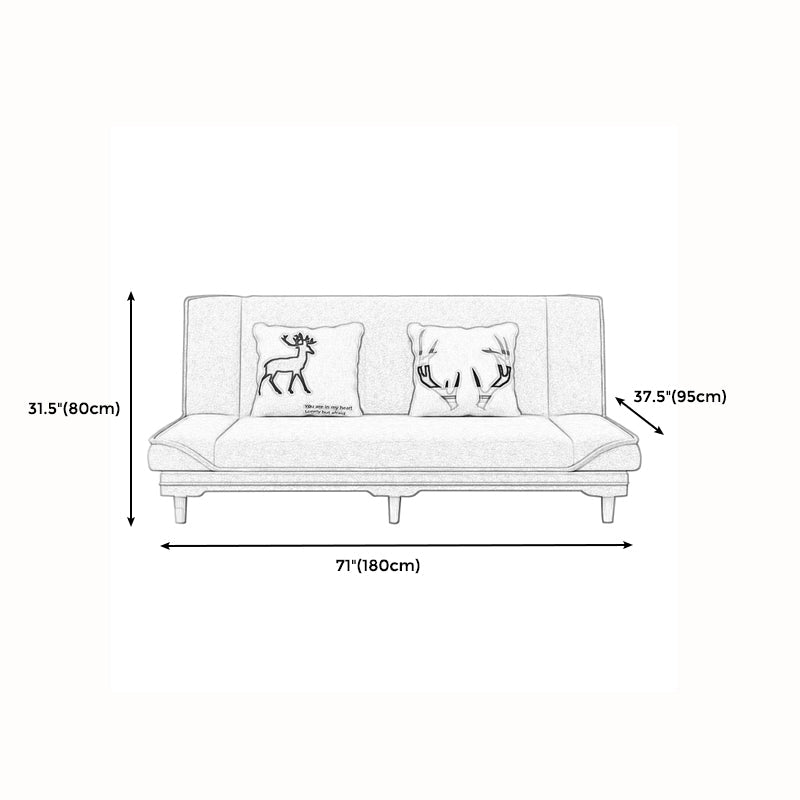 Cotton Blend Transitional Sofa Bed 31.5"High Armless Sofa with Tight Back Sofa Clearhalo 'furn' 'furn_sofas' 'Furniture' 'furniture_sofas' 'Living Room Furniture' 'Sofa' 'sofas' 5021533