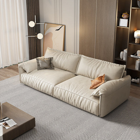 35.04" H Pillow Top Arm Modern Sofa with Bolster Pillows Standard Sofa Clearhalo 'furn' 'furn_sofas' 'Furniture' 'furniture_sofas' 'Living Room Furniture' 'Sofa' 'sofas' 5021552