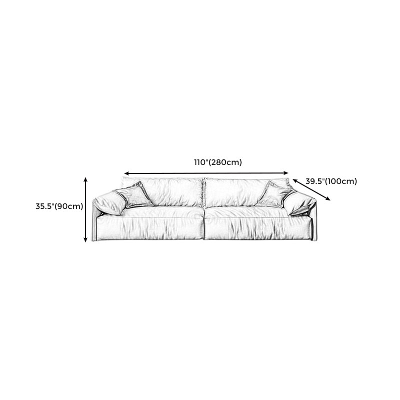35.04" H Pillow Top Arm Modern Sofa with Bolster Pillows Standard Sofa Clearhalo 'furn' 'furn_sofas' 'Furniture' 'furniture_sofas' 'Living Room Furniture' 'Sofa' 'sofas' 5021567