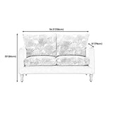 84" Traditional Linen Square American Creative Arm Wooden Sofa Clearhalo 'furn' 'furn_sofas' 'Furniture' 'furniture_sofas' 'Living Room Furniture' 'Sofa' 'sofas' 5021581