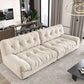 34.65" H Genuine Leather Armless Sofa with Tufted Back Down Fill Cushions Sofa Off-White Clearhalo 'furn' 'furn_sofas' 'Furniture' 'furniture_sofas' 'Living Room Furniture' 'Sofa' 'sofas' 5021586