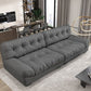 34.65" H Genuine Leather Armless Sofa with Tufted Back Down Fill Cushions Sofa Dark Gray Clearhalo 'furn' 'furn_sofas' 'Furniture' 'furniture_sofas' 'Living Room Furniture' 'Sofa' 'sofas' 5021587
