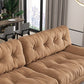 34.65" H Genuine Leather Armless Sofa with Tufted Back Down Fill Cushions Sofa Clearhalo 'furn' 'furn_sofas' 'Furniture' 'furniture_sofas' 'Living Room Furniture' 'Sofa' 'sofas' 5021592