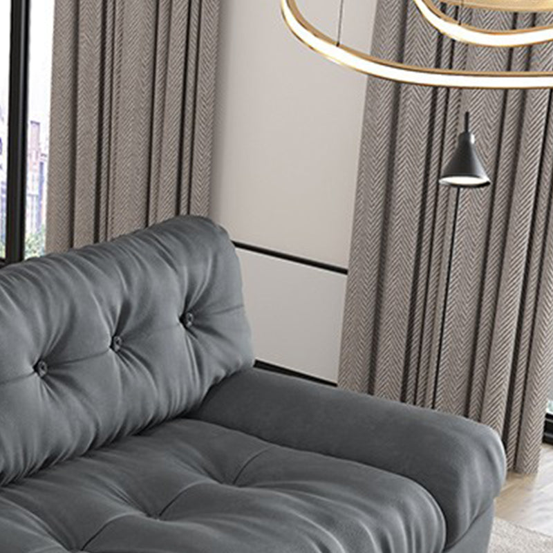 34.65" H Genuine Leather Armless Sofa with Tufted Back Down Fill Cushions Sofa Clearhalo 'furn' 'furn_sofas' 'Furniture' 'furniture_sofas' 'Living Room Furniture' 'Sofa' 'sofas' 5021593