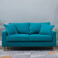 Beige Modern Farmhouse Cushions Standard Sofa 21.65"High Square Arm Sofa Lake Blue Clearhalo 'furn' 'furn_sofas' 'Furniture' 'furniture_sofas' 'Living Room Furniture' 'Sofa' 'sofas' 5021659