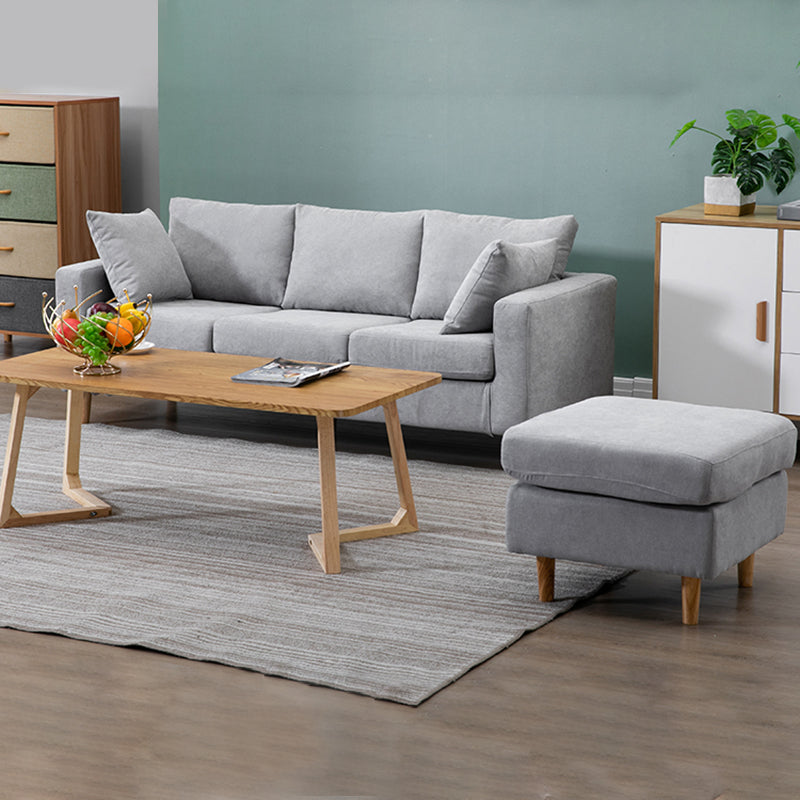 Beige Modern Farmhouse Cushions Standard Sofa 21.65"High Square Arm Sofa Clearhalo 'furn' 'furn_sofas' 'Furniture' 'furniture_sofas' 'Living Room Furniture' 'Sofa' 'sofas' 5021663