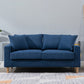 Beige Modern Farmhouse Cushions Standard Sofa 21.65"High Square Arm Sofa Dark Blue Clearhalo 'furn' 'furn_sofas' 'Furniture' 'furniture_sofas' 'Living Room Furniture' 'Sofa' 'sofas' 5021667