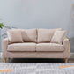 Beige Modern Farmhouse Cushions Standard Sofa 21.65"High Square Arm Sofa Light Khaki Clearhalo 'furn' 'furn_sofas' 'Furniture' 'furniture_sofas' 'Living Room Furniture' 'Sofa' 'sofas' 5021669