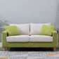Beige Modern Farmhouse Cushions Standard Sofa 21.65"High Square Arm Sofa Green-White Clearhalo 'furn' 'furn_sofas' 'Furniture' 'furniture_sofas' 'Living Room Furniture' 'Sofa' 'sofas' 5021677