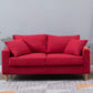 Beige Modern Farmhouse Cushions Standard Sofa 21.65"High Square Arm Sofa Burgundy Clearhalo 'furn' 'furn_sofas' 'Furniture' 'furniture_sofas' 'Living Room Furniture' 'Sofa' 'sofas' 5021679