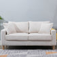 Beige Modern Farmhouse Cushions Standard Sofa 21.65"High Square Arm Sofa Off-White Clearhalo 'furn' 'furn_sofas' 'Furniture' 'furniture_sofas' 'Living Room Furniture' 'Sofa' 'sofas' 5021683