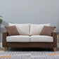 Beige Modern Farmhouse Cushions Standard Sofa 21.65"High Square Arm Sofa Coffee-White Clearhalo 'furn' 'furn_sofas' 'Furniture' 'furniture_sofas' 'Living Room Furniture' 'Sofa' 'sofas' 5021684