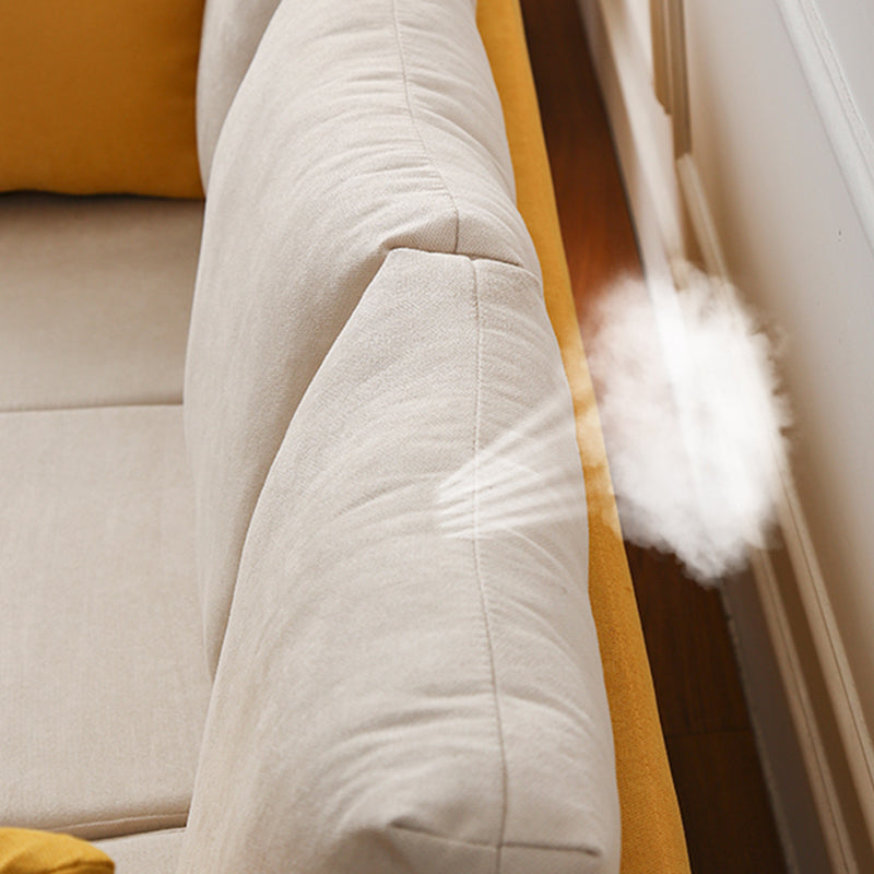 55" H Scandinavian Fabric Sofa With Cushions for Living Room, Apartment Clearhalo 'furn' 'furn_sofas' 'Furniture' 'furniture_sofas' 'Living Room Furniture' 'Sofa' 'sofas' 5021695