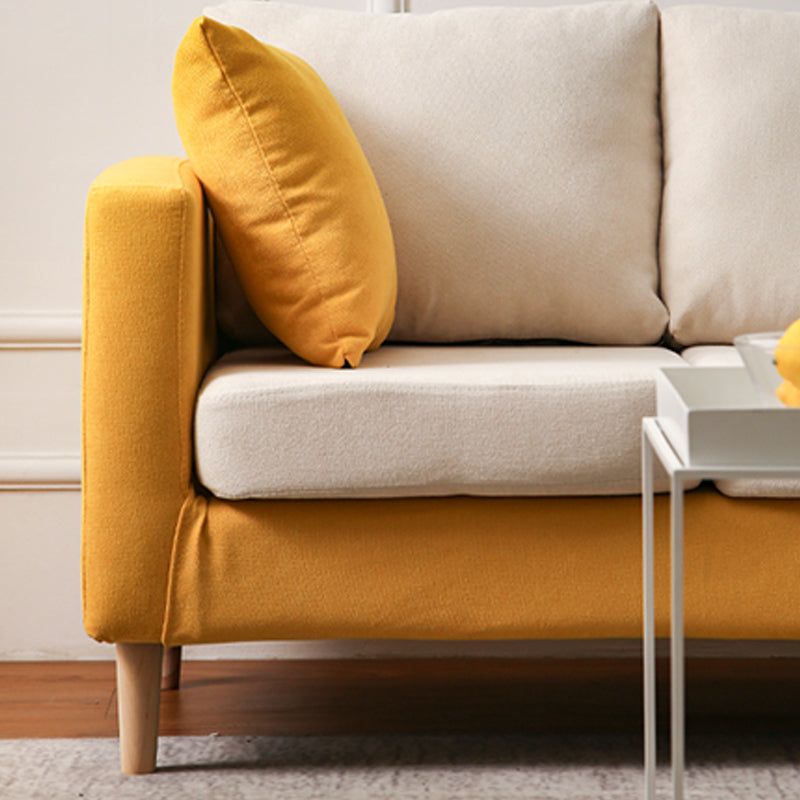 55" H Scandinavian Fabric Sofa With Cushions for Living Room, Apartment Clearhalo 'furn' 'furn_sofas' 'Furniture' 'furniture_sofas' 'Living Room Furniture' 'Sofa' 'sofas' 5021697