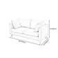 55" H Scandinavian Fabric Sofa With Cushions for Living Room, Apartment Clearhalo 'furn' 'furn_sofas' 'Furniture' 'furniture_sofas' 'Living Room Furniture' 'Sofa' 'sofas' 5021700