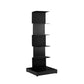 13.78"W Bookshelf Contemporary Style Invisible Bookcase for Office and Home 13.8"L x 13.8"W x 36.6"H Black Clearhalo 'Bookcases' 'furn' 'furn_bookcases' 'Furniture' 'furniture_bookcases' 'Office Furniture' 5021702