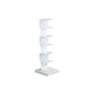 13.78"W Bookshelf Contemporary Style Invisible Bookcase for Office and Home 13.8"L x 13.8"W x 42.9"H White Clearhalo 'Bookcases' 'furn' 'furn_bookcases' 'Furniture' 'furniture_bookcases' 'Office Furniture' 5021710