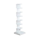 13.78"W Bookshelf Contemporary Style Invisible Bookcase for Office and Home 13.8"L x 13.8"W x 50"H White Clearhalo 'Bookcases' 'furn' 'furn_bookcases' 'Furniture' 'furniture_bookcases' 'Office Furniture' 5021711