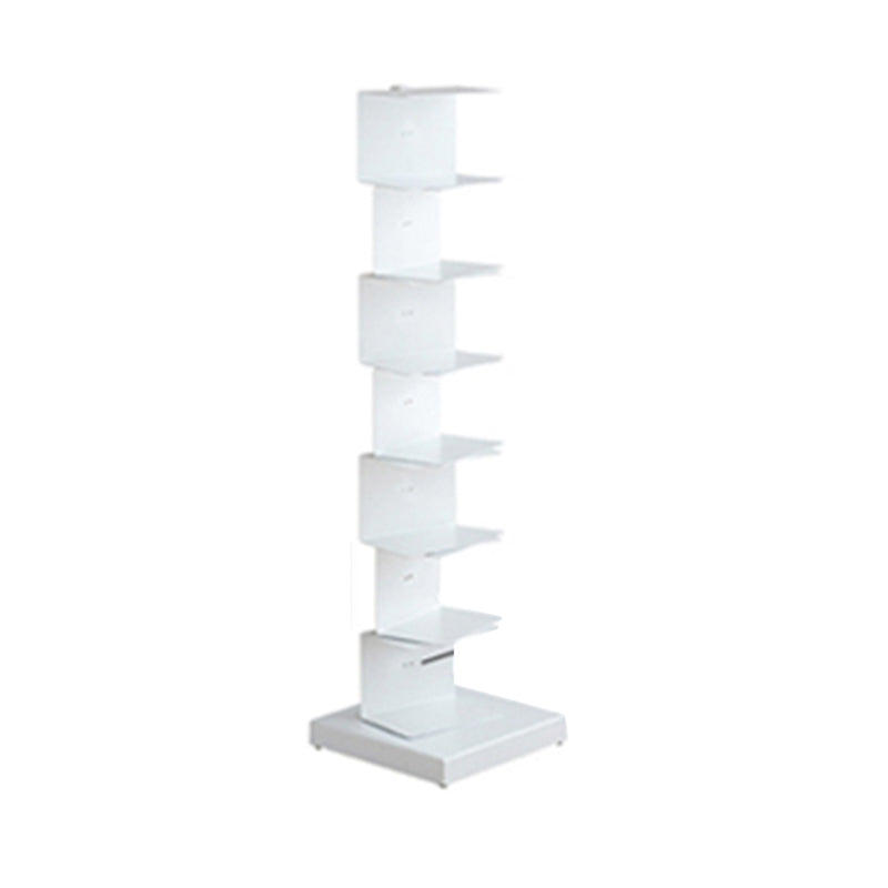 13.78"W Bookshelf Contemporary Style Invisible Bookcase for Office and Home 13.8"L x 13.8"W x 50"H White Clearhalo 'Bookcases' 'furn' 'furn_bookcases' 'Furniture' 'furniture_bookcases' 'Office Furniture' 5021711