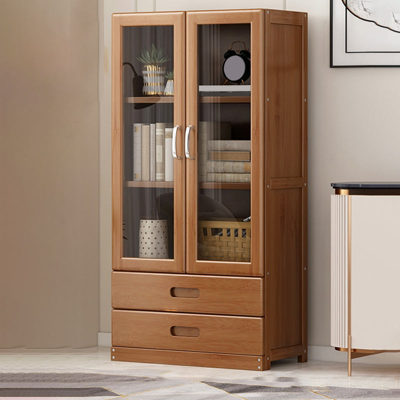 Wooden Standard Bookcase Modern Style Closed Back Bookshelf with Drawer Storage 31.5"L x 11.8"W x 51.2"H Clearhalo 'Bookcases' 'furn' 'furn_bookcases' 'Furniture' 'furniture_bookcases' 'Office Furniture' 5021731