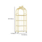 Gold Vertical Bookshelf Iron Frame Solid Wood Shelf Bookcase with Caster Wheels Clearhalo 'Bookcases' 'furn' 'furn_bookcases' 'Furniture' 'furniture_bookcases' 'Office Furniture' 5021798