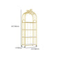 Gold Vertical Bookshelf Iron Frame Solid Wood Shelf Bookcase with Caster Wheels Clearhalo 'Bookcases' 'furn' 'furn_bookcases' 'Furniture' 'furniture_bookcases' 'Office Furniture' 5021799