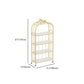 Gold Vertical Bookshelf Iron Frame Solid Wood Shelf Bookcase with Caster Wheels Clearhalo 'Bookcases' 'furn' 'furn_bookcases' 'Furniture' 'furniture_bookcases' 'Office Furniture' 5021802