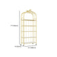 Gold Vertical Bookshelf Iron Frame Solid Wood Shelf Bookcase with Caster Wheels Clearhalo 'Bookcases' 'furn' 'furn_bookcases' 'Furniture' 'furniture_bookcases' 'Office Furniture' 5021804