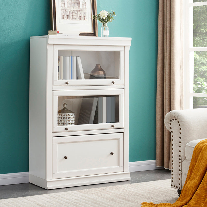 Contemporary Bookshelf With Doors Vertical Bookcase for Office Use 31.5"L x 12.8"W x 47.6"H Clearhalo 'Bookcases' 'furn' 'furn_bookcases' 'Furniture' 'furniture_bookcases' 'Office Furniture' 5021814