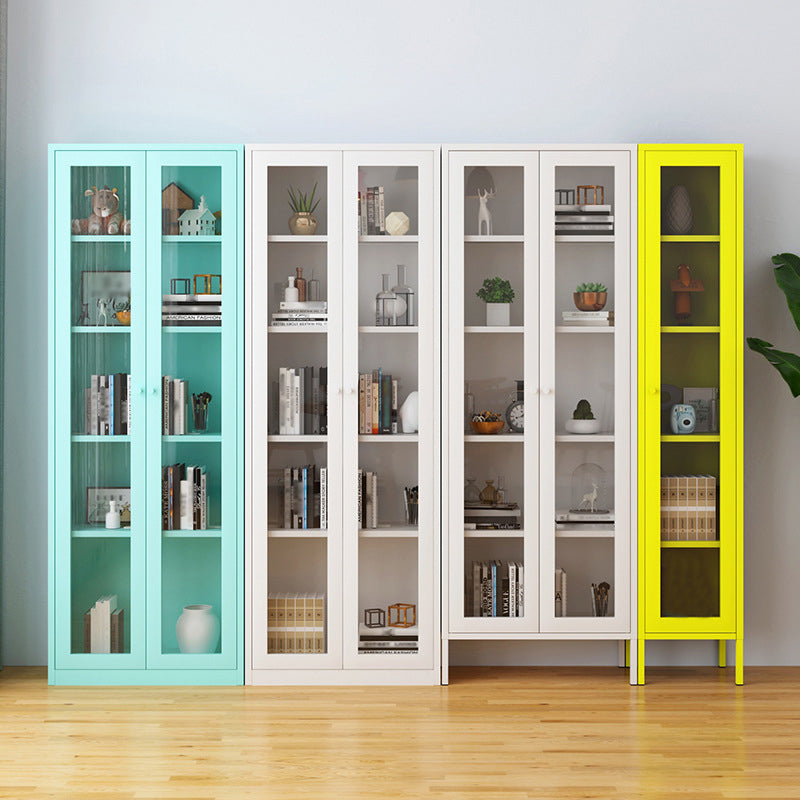 Metal Bookshelf Scandinavian Style Bookcase with Door for Office Home Clearhalo 'Bookcases' 'furn' 'furn_bookcases' 'Furniture' 'furniture_bookcases' 'Office Furniture' 5021822