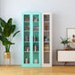 Metal Bookshelf Scandinavian Style Bookcase with Door for Office Home Clearhalo 'Bookcases' 'furn' 'furn_bookcases' 'Furniture' 'furniture_bookcases' 'Office Furniture' 5021823