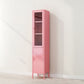 Metal Bookshelf Scandinavian Style Bookcase with Door for Office Home Pink 2 Clearhalo 'Bookcases' 'furn' 'furn_bookcases' 'Furniture' 'furniture_bookcases' 'Office Furniture' 5021827