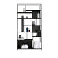 Open Back Bookshelf Contemporary Style Bookcase for Home Office Study Room Black Clearhalo 'Bookcases' 'furn' 'furn_bookcases' 'Furniture' 'furniture_bookcases' 'Office Furniture' 5021842