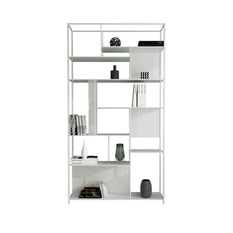 Open Back Bookshelf Contemporary Style Bookcase for Home Office Study Room White Clearhalo 'Bookcases' 'furn' 'furn_bookcases' 'Furniture' 'furniture_bookcases' 'Office Furniture' 5021844
