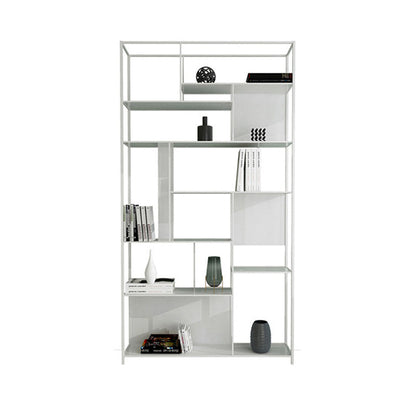 Open Back Bookshelf Contemporary Style Bookcase for Home Office Study Room White Clearhalo 'Bookcases' 'furn' 'furn_bookcases' 'Furniture' 'furniture_bookcases' 'Office Furniture' 5021844