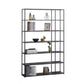 Open Back Bookshelf Contemporary Style Bookcase for Office Study Room 47.2"L x 11.8"W x 70.9"H Black Clearhalo 'Bookcases' 'furn' 'furn_bookcases' 'Furniture' 'furniture_bookcases' 'Office Furniture' 5021852