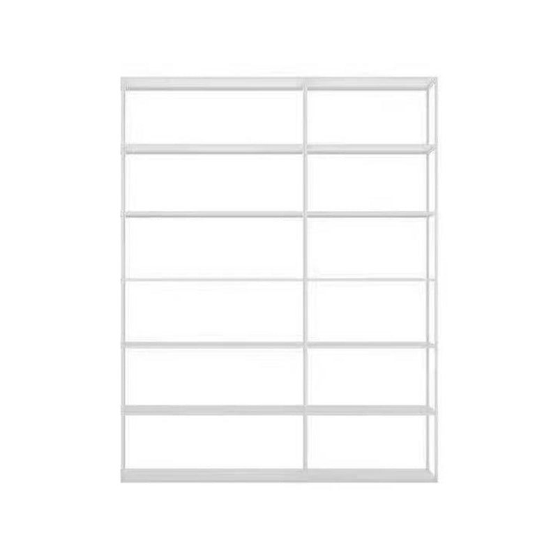 Open Back Bookshelf Contemporary Style Bookcase for Office Study Room 63"L x 11.8"W x 70.9"H White Clearhalo 'Bookcases' 'furn' 'furn_bookcases' 'Furniture' 'furniture_bookcases' 'Office Furniture' 5021853