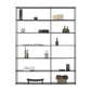 Open Back Bookshelf Contemporary Style Bookcase for Office Study Room 63"L x 11.8"W x 70.9"H Black Clearhalo 'Bookcases' 'furn' 'furn_bookcases' 'Furniture' 'furniture_bookcases' 'Office Furniture' 5021855