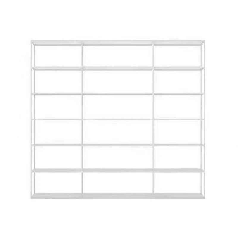 Open Back Bookshelf Contemporary Style Bookcase for Office Study Room 70.9"L x 11.8"W x 70.9"H White Clearhalo 'Bookcases' 'furn' 'furn_bookcases' 'Furniture' 'furniture_bookcases' 'Office Furniture' 5021857