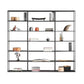 Open Back Bookshelf Contemporary Style Bookcase for Office Study Room 70.9"L x 11.8"W x 70.9"H Black Clearhalo 'Bookcases' 'furn' 'furn_bookcases' 'Furniture' 'furniture_bookcases' 'Office Furniture' 5021859