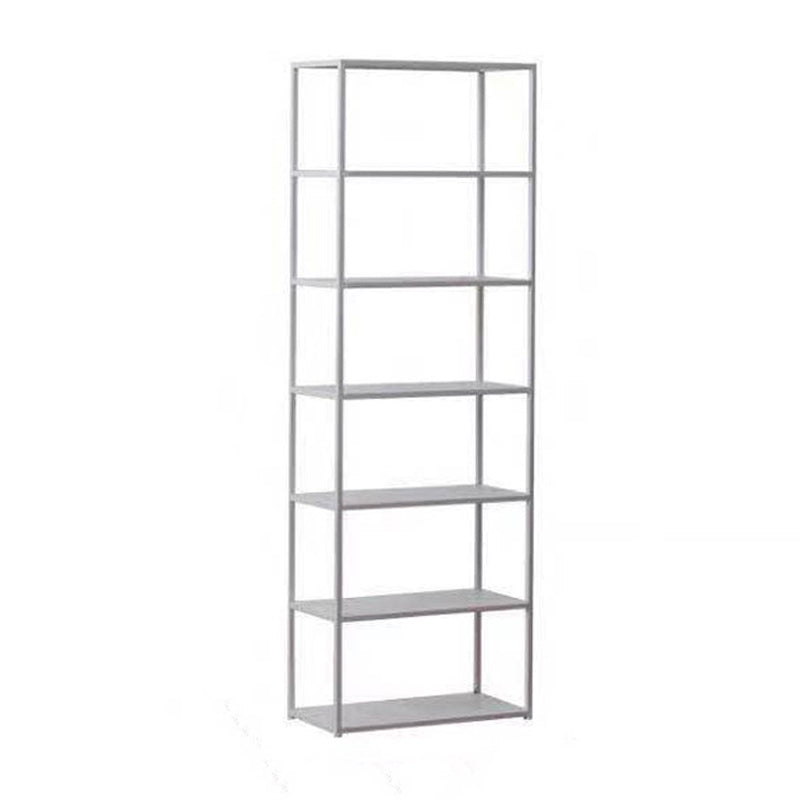 Open Back Bookshelf Contemporary Style Bookcase for Office Study Room 23.6"L x 11.8"W x 70.9"H White Clearhalo 'Bookcases' 'furn' 'furn_bookcases' 'Furniture' 'furniture_bookcases' 'Office Furniture' 5021860
