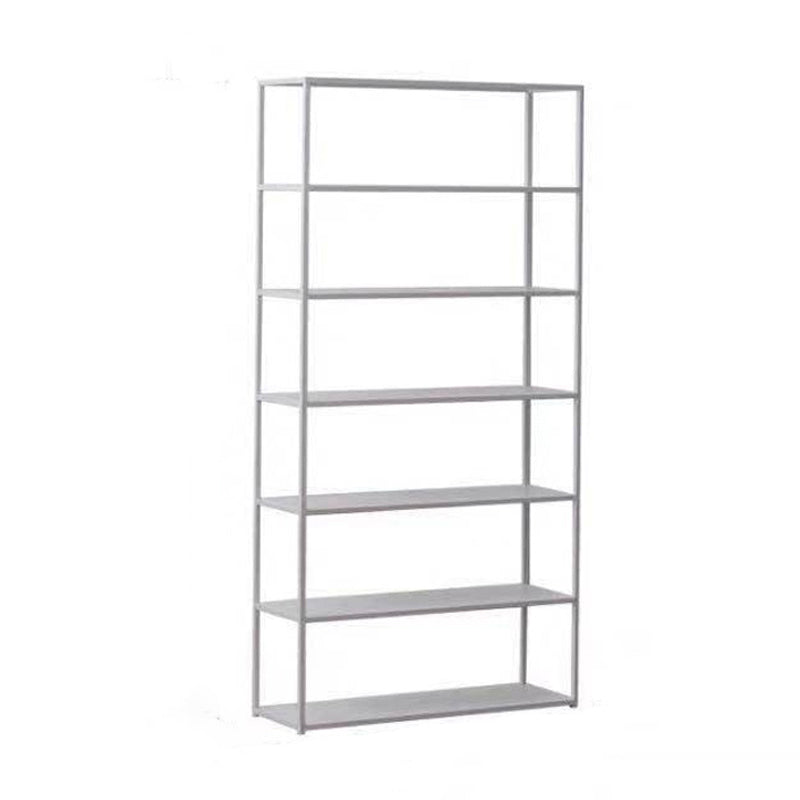 Open Back Bookshelf Contemporary Style Bookcase for Office Study Room 35.4"L x 11.8"W x 70.9"H White Clearhalo 'Bookcases' 'furn' 'furn_bookcases' 'Furniture' 'furniture_bookcases' 'Office Furniture' 5021862