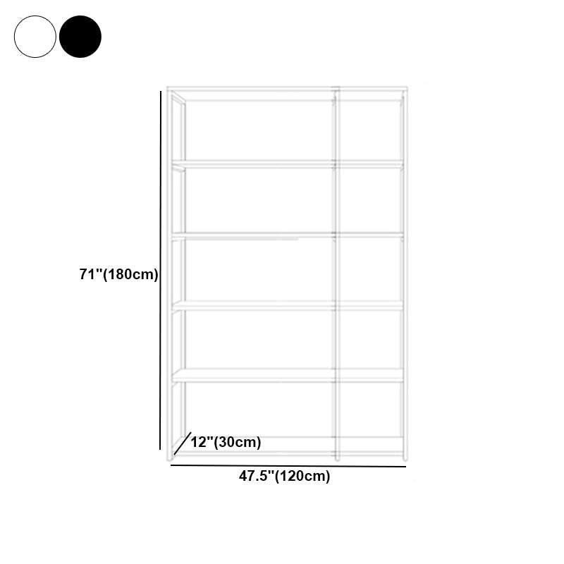 Open Back Bookshelf Contemporary Style Bookcase for Office Study Room Clearhalo 'Bookcases' 'furn' 'furn_bookcases' 'Furniture' 'furniture_bookcases' 'Office Furniture' 5021868