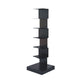 Contemporary Corner Bookcase Geometry Vertical Bookshelf for Living Room 13.8"L x 13.8"W x 42.9"H Black Clearhalo 'Bookcases' 'furn' 'furn_bookcases' 'Furniture' 'furniture_bookcases' 'Office Furniture' 5021872