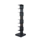 Contemporary Corner Bookcase Geometry Vertical Bookshelf for Living Room 13.8"L x 13.8"W x 56.7"H Black Clearhalo 'Bookcases' 'furn' 'furn_bookcases' 'Furniture' 'furniture_bookcases' 'Office Furniture' 5021875