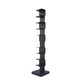 Contemporary Corner Bookcase Geometry Vertical Bookshelf for Living Room 13.8"L x 13.8"W x 70.1"H Black Clearhalo 'Bookcases' 'furn' 'furn_bookcases' 'Furniture' 'furniture_bookcases' 'Office Furniture' 5021879